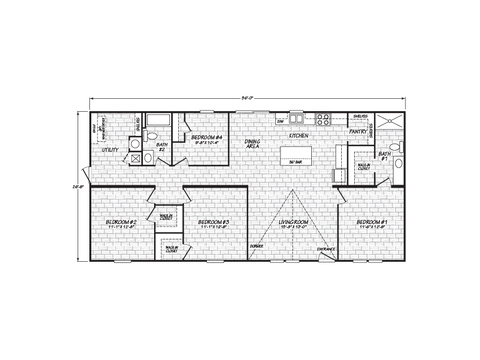 Owen 28564B | 4 bedroom, 2 bathroom, 1494 sqft home. Built by Cavco - Presidio in Presidio, TX.