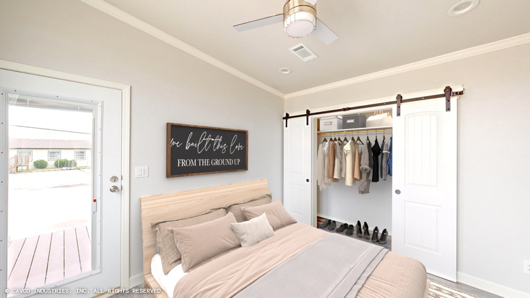Crest 16611Q | 1 bedroom, 1 bathroom, 698 sqft home. Built by Cavco - Lake Arlington in Fort Worth, TX.