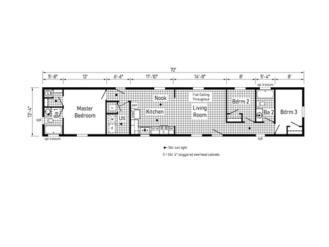 Corvette 14723A | 3 bedroom, 2 bathroom, 960 sqft home. Built by Cavco - Clarion in Shippenville, PA.