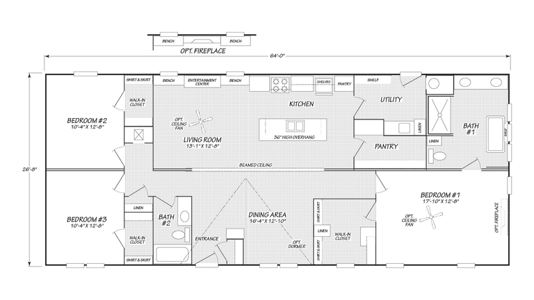 Stratos 28643B | 3 bedroom, 2 bathroom, 1707 sqft home. Built by Cavco - Lafayette in Lafayette, TN