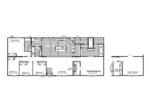 Magnum 30765M | 5 bedroom, 3 bathroom, 2280 sqft home | Built by Cavco - Fort Worth in Fort Worth, TX.