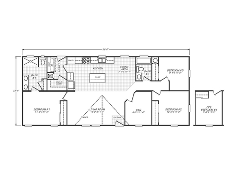 Solaris 24563A | 3 bedroom, 2 bathroom, 1307 sqft home | Built by Cavco - Goodyear in Goodyear, AZ.