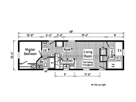 Eastland Concepts 14482A | 2 bedroom, 1 bathroom, 640 sqft home. Built by Cavco - Shippenville in Shippenville, PA.
