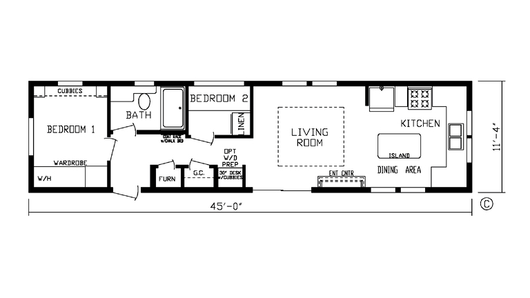 Canadian Park Model 191003 | 2 bedroom, 1 bathroom, 510 sqft park model. Built by Cavco - Nappanee in Nappanee, IN.