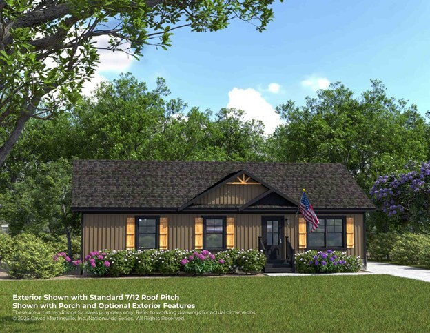 Seagrove I | 2-3 bedroom, 2 bathroom, 1327 sqft home | Built by Cavco - Martinsville in Martinsville, VA.