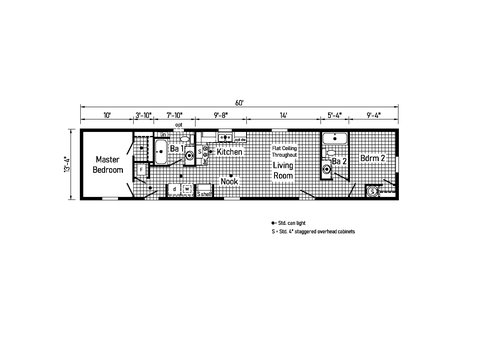 Beacon Prestige 14602A | 2 bedroom, 2 bathroom, 800 sqft home. Built by Cavco - Shippenville in Shippenville, PA.