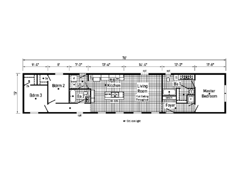 Neptune 16763B | 3 bedroom, 2 bathroom, 1140 sqft home. Built by Cavco - Clarion in Shippenville, PA.