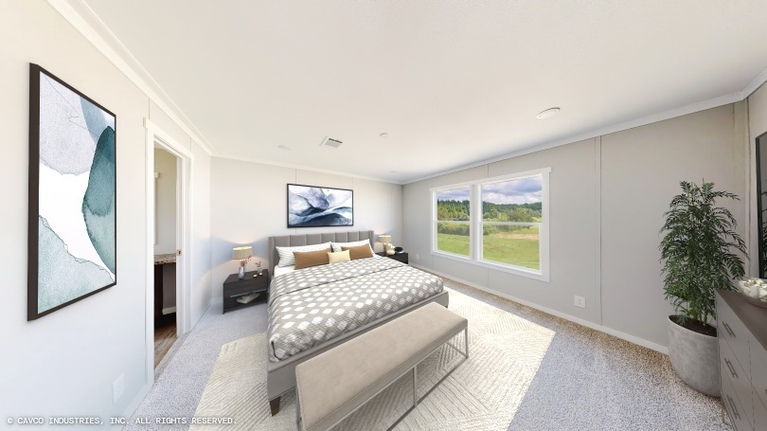 Willow 28483A | 3 bedroom, 2 bathroom, 1280 sqft home. Built by Cavco - Lancaster in Lancaster, TX.