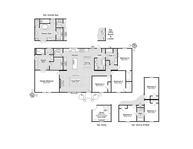 Belterra II | 4 Bedroom, 2 Bathroom, 2108 sqft home | Built by Cavco - Austin in Austin, TX.