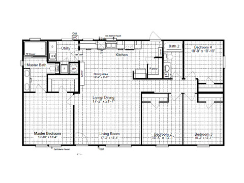 Heartland 28524H | 4 bedroom, 2 bathroom, 1421 sqft home | Built by Cavco - Fort Worth in Fort Worth, TX.