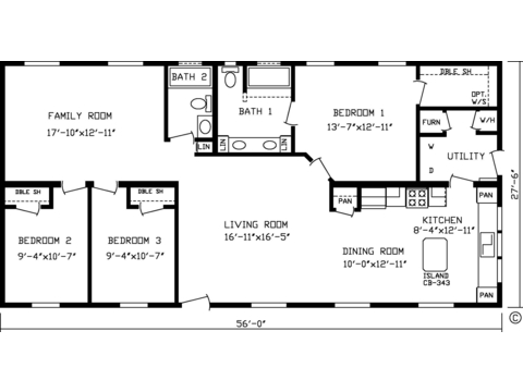 The Inspiration Modular 28563CM | 3 bedroom, 2 bathroom, 1540 sqft home | Built by Cavco - Montevideo in Montevideo, MN.