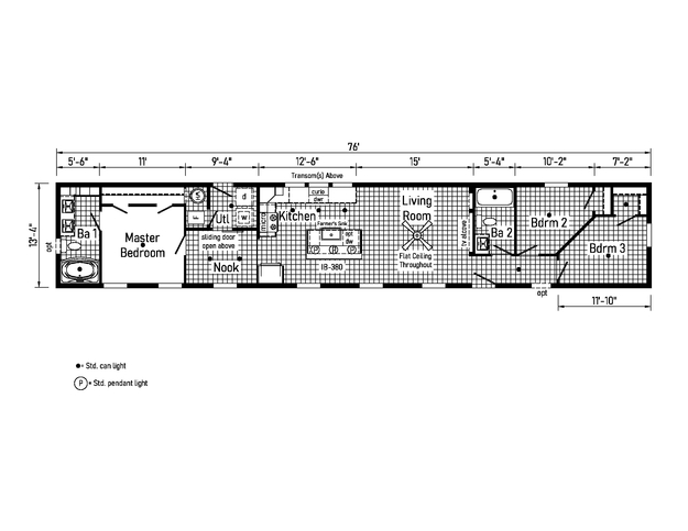 Eastland Concepts 14762A | 2 bedroom, 2 bathroom, 1013 sqft home. Built by Cavco - Shippenville in Shippenville, PA.