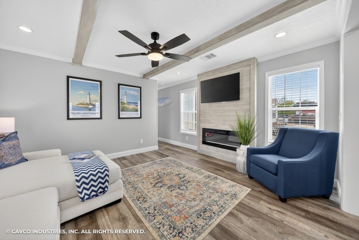 The Retreat 16642A | 2 bedroom, 1 bathroom, 992 sqft home | Built by Cavco - Moultrie in Moultrie, GA.