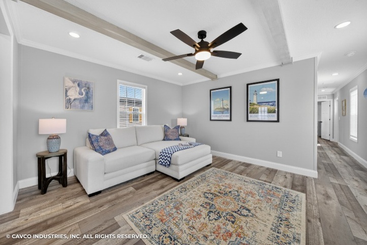 The Retreat 16642A | 2 bedroom, 1 bathroom, 992 sqft home | Built by Cavco - Moultrie in Moultrie, GA.