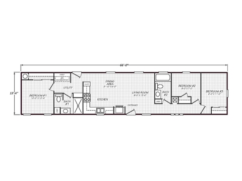 Solaris 14663A | 3 bedroom, 2 bathroom, 800 sqft home | Built by Cavco - Goodyear in Goodyear, AZ.