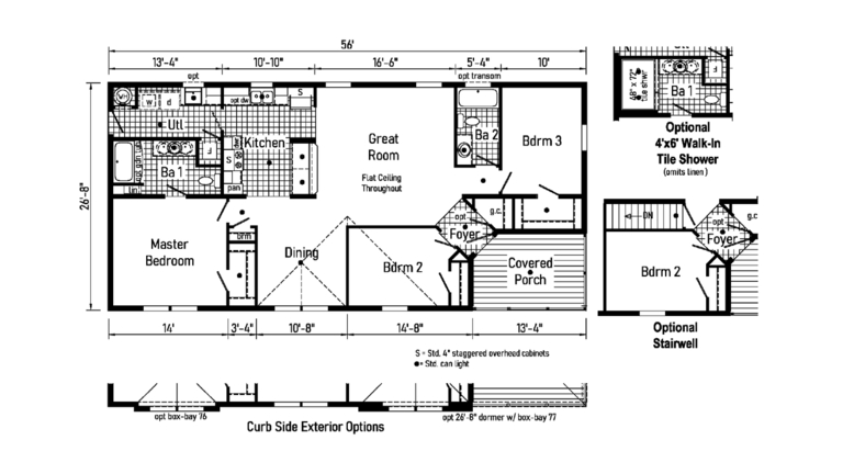Antares 28563E | 3 bedroom, 2 bathroom, 1493 sqft home. Built by Cavco - Clarion in Shippenville, PA.