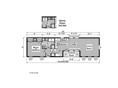 Outlook 16561A | 1 bedroom, 1 bathroom, 840 sqft home | Built by Cavco - Dorchester in Dorchester, WI.