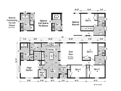 Eastland Concepts 28644A | 4 bedroom, 2 bathroom, 1707 sqft home. Built by Cavco - Shippenville in Shippenville, PA.