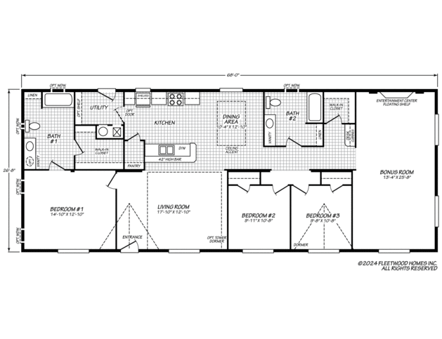 Waverly Crest Prestige 28683E Manufactured Home from Fleetwood Homes, a ...