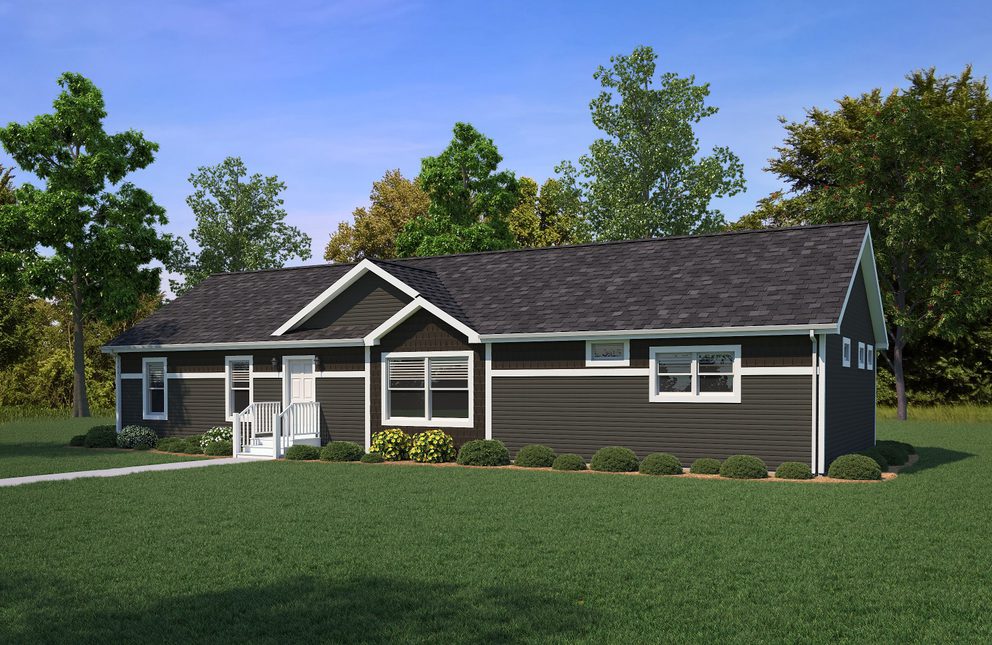 Mystic Creek Exterior Fairmont Modular Home Model#92608k.