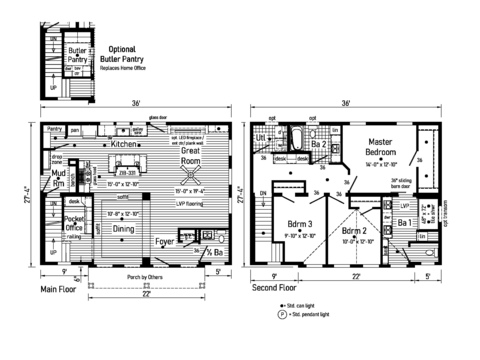 Grand 28363BM | 3 bedroom, 2.5 bathroom, 1968 sqft home. Built by Cavco - Manorwood.