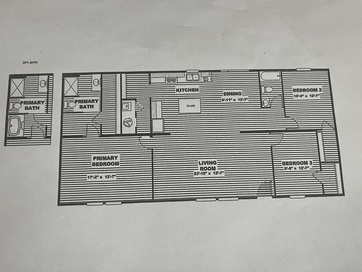 Spruce Layout. This home comes with the shower only option but can be special ordered with both shower and tub. 