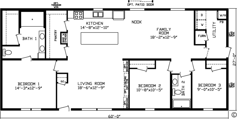 The Landmark 146061 Modular Home from Fairmont Homes, a Cavco Company