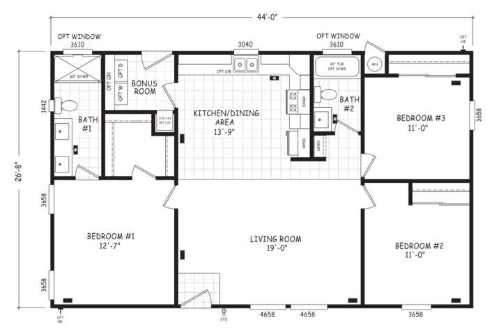 Edge 28443A Manufactured Home from Cavco West, a Cavco Company