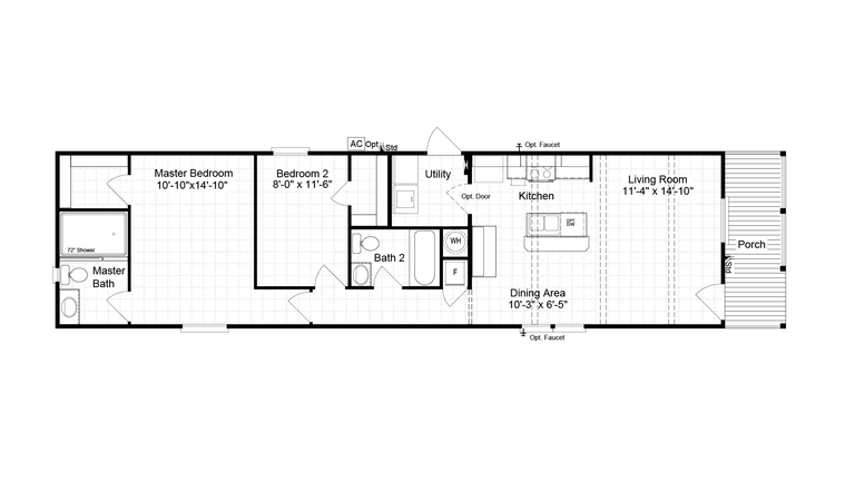 Casita 16642C | 2 bedroom, 2 bathroom, 992 sqft home | Built by Cavco - Fort Worth in Fort Worth, TX.
