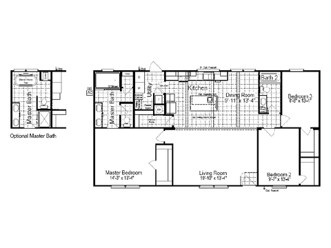 Fantasy Island 28543F | 3 bedroom, 2 bathroom, 1458 sqft home | Built by Cavco -  Fort Worth in Fort Worth, TX.