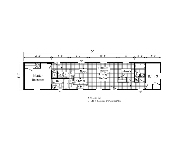 Boss 14663A | 3 bedroom, 2 bathroom, 880 sqft home. Built by Cavco - Clarion in Shippenville, PA.