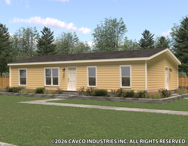 Landmark 28483U | 3 bedroom, 2 bathroom, 1280 sqft home | Built by Cavco - Waco in Waco, TX.
