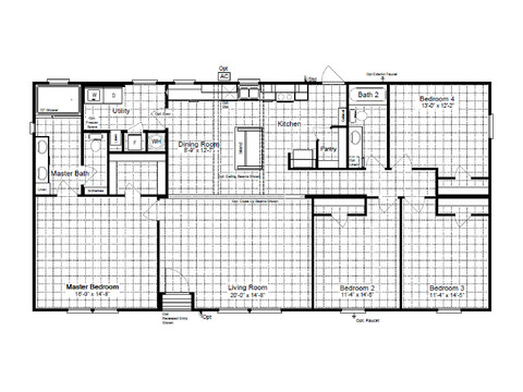 Heartland 30604H | 4 bedroom, 2 bathroom, 1800 sqft home | Built by Cavco - Fort Worth in Fort Worth, TX.