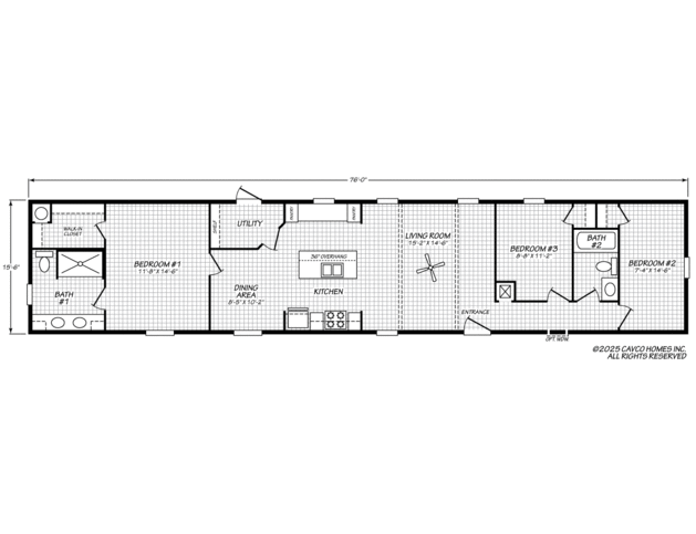 Country Manor 16763Q | 3 bedroom, 2 bathroom, 1178 sqft home | Built by Cavco - Rocky Mount in Rocky Mount, VA.