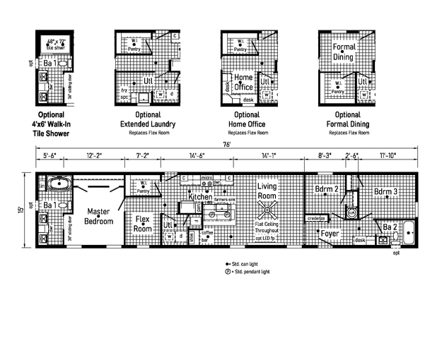 Eastland Concepts 16763D | 3 bedroom, 2 bathroom, 1140 sqft home. Built by Cavco - Shippenville in Shippenville, PA.