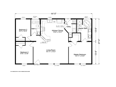 Jefferson | 3 bedroom, 2 bathroom, 1188 sqft home | Built by Cavco - Millersburg in Millersburg, OR.