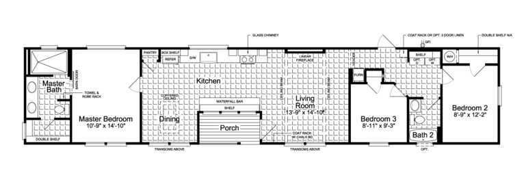 Lago Mira | 3 bedroom, 2 bathroom, 1282 sqft home | Built by Cavco - Austin in Austin, TX.