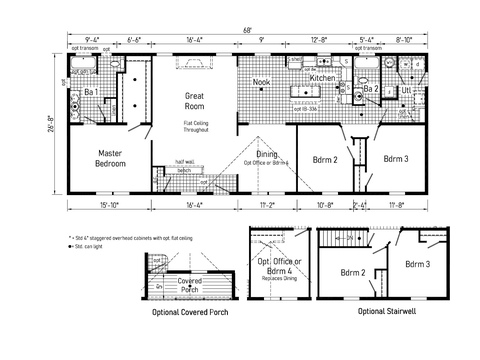 Cyclone 28683A | 3 bedroom, 2 bathroom, 1813 sqft home. Built by Cavco - Clarion in Shippenville, PA.