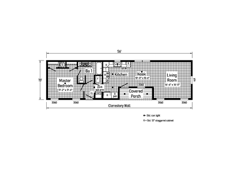 Millenian S3 16561A | 1 bedroom, 1 bathroom, 840 sqft home | Built by Cavco - Goshen in Goshen, IN.