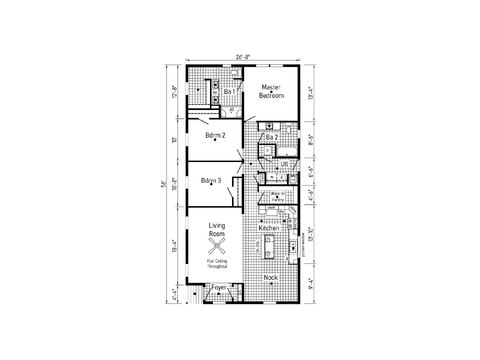 Blazer Elite 7 28563E | 3 bedroom, 2 bathroom, 1475 sqft home. Built by Cavco - Clarion in Shippenville, PA.