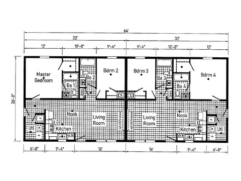 Emerald Duplex | 4 bedroom, 4 bathroom, 1813 duplex home. Built by Cavco - Clarion in Shippenville, PA.