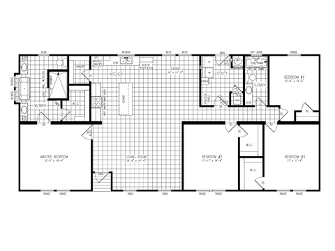 Hero 32664S | 4 bedroom, 2 bathroom, 1980 sqft home. Built by Cavco - Lake Arlington in Fort Worth, TX.
