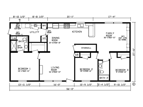 The Riviera Modular 28563AM | 3 bedroom, 2 bathroom, 1540 sqft home | Built by Cavco - Montevideo in Montevideo, MN.