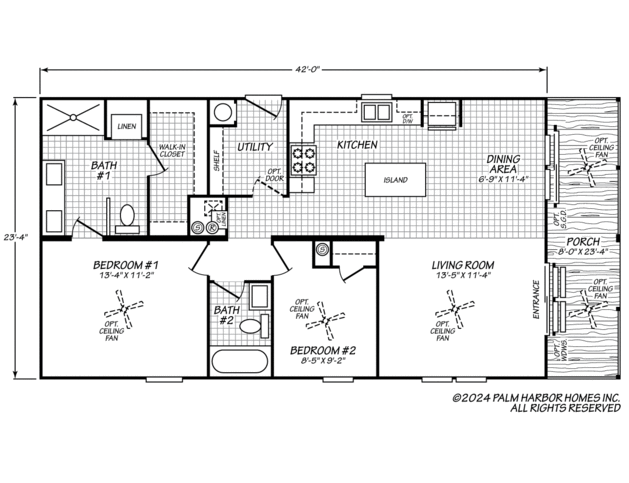 Avon Park 24482e Modular Or Manufactured Home From Palm Harbor Homes, A 