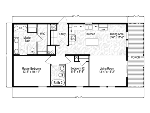 The Avon Park | 2 bedroom, 2 bathroom, 1120 sqft home. Built by Cavco - Plant City in Plant City, FL.