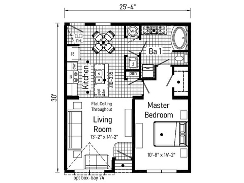 Multi Family Pod 32251C | 1 bedroom, 1 bathroom, 750 sqft home | Built by Cavco - Goshen in Goshen, IN.