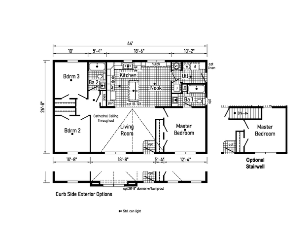 Eastland Concepts 28443A | 3 bedroom, 2 bathroom, 1173 sqft home. Built by Cavco - Shippenville in Shippenville, PA