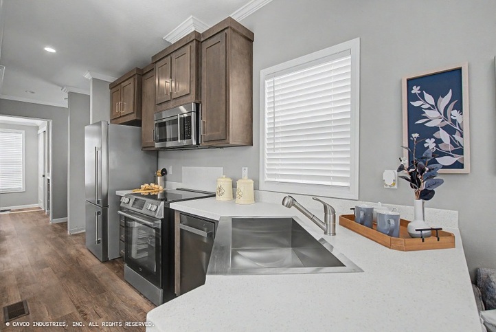 Hawk 13382A | 2 bedroom, 1 bathroom, 499 sqft home | Built by Cavco - Ocala in Ocala, FL.