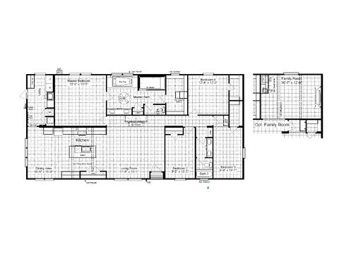 Palladium 32664D | 4 bedroom, 2 bathroom, 2112 sqft home | Built by Cavco - Fort Worth in Fort Worth, TX.