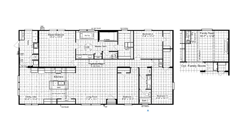 Palladium 32664D | 4 bedroom, 2 bathroom, 2112 sqft home | Built by Cavco - Fort Worth in Fort Worth, TX.